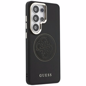 Guess maciņš Perforated Logo MagSafe priekš Samsung Galaxy S26 Ultra melns