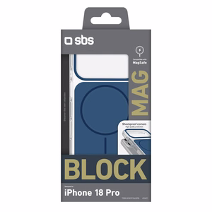 SBS Block maciņš modelim iPhone 18 Pro, saderīgs ar MagSafe – zils