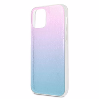 Guess 4G 3D raksta kolekcija viedtālruņa apvalks iPhone 12 Pro Max - Zils un rozā