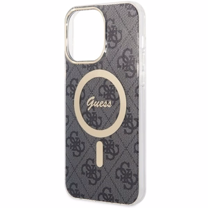 Guess 4G Magnētiskais viedtālruņa apvalks iPhone 14 Pro Max - melns