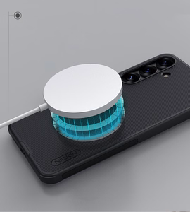 Nillkin Super Frosted Shield Pro Magnētiskais viedtālruņa apvalks ar MagSafe Samsung S25 - Melns