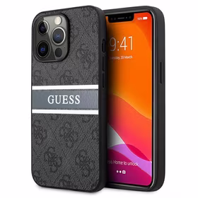 Guess GUHCP13L4GDGR iPhone 13 Pro / 13 6.1" pelēks/pelēks hardcase 4G Stripe