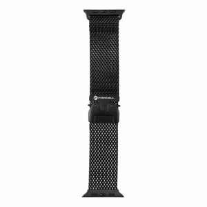FORCELL F-DESIGN FA11 nerūsējošā tērauda siksniņa APPLE pulkstenim 38 / 40 / 41 mm melna