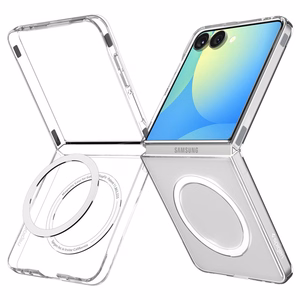 Spigen AirSkin Mag MagSafe Case for Samsung Galaxy Z Flip 7 - Clear and White