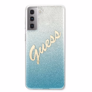 Guess GUHCS21MPCUGLSBL S21+ G996 zils/zils cietais apvalks Mirdzošs Gradients Script
