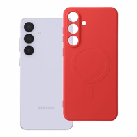 SILICONE MAG APVALKS saderīgs ar MagSafe SAMSUNG S25 FE sarkana