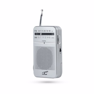 LTC portable pocket radio LEGA, AM/FM, mini jack, sudrabs