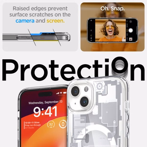 Spigen Ultra Hybrid Mag apvalks ar MagSafe iPhone 15 Plus - balts (Zero One raksts)