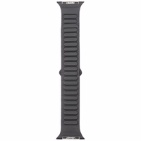 Siksniņa Audi Logo Synthetic Leather Magnetic Ring priekš Apple Watch 44/45/46/49mm melns