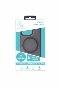 JM MAGSAFE SILK FROST I maciņš iPhone 16 Pro Max melns