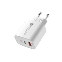 A6MaxL 20W USB-A USB-C sienas lādētājs ar 1m USB-C - Lightning kabeli – balts