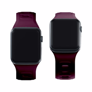 3mk silikona siksniņa Apple Watch, 42/44/45/46/49 mm, Mulberry, lielais izmērs