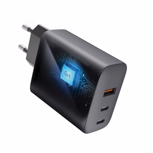 FORCELL F-ENERGY GaN VT-42B pelēks ceļojuma lādētājs 2 x Type C + USB A PD QC4.0 4A 65W ar PD