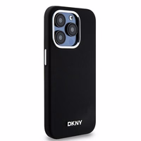 DKNY DKHMP14LSMCHLK iPhone 14 Pro 6.1"melns maciņš Liquid Silicone Small Metal Logo MagSafe