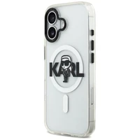 Karl Lagerfeld IML Karl Sketch Logo magnētiskais viedtālruņa apvalks iPhone 17 - caurspīdīgs