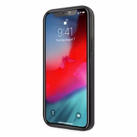 Mercedes Sudraba zvaigžņu raksta viedtālruņa apvalks iPhone 12 Pro Max - melns