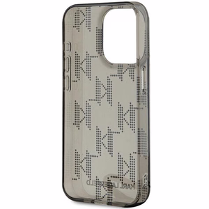 Karl Lagerfeld IML Mono KL Pattern & Cord viedtālruņa apvalks iPhone 15 Pro Max - melns