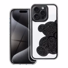 TEDDY BEAR viedtālruņa apvalks IPHONE 16 Pro Max melns