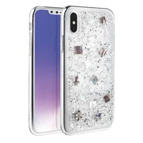 Uniq Lumence caurspīdīgs viedtālruņa apvalks iPhone Xs Max - sudraba