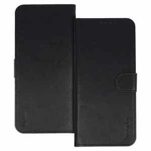 WONDER COMMON Universal Book Case (SIZE XL) for Samsung A12/A13 4G/A34 5G/A02S/Xiaomi Redmi 12 4G/12C/Note 12 4G/12 Pro 5G/Oppo A53S/A72/A92 black