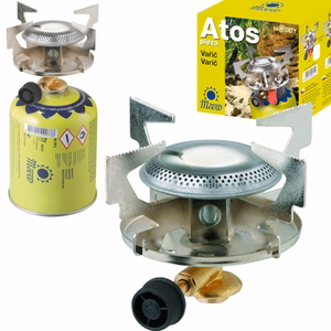 Tūrisma gāzes plīts ATOS, 1.8 kW, gāzes baloniņiem ar 7/16" vītni