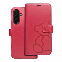 MEZZO grāmatas apvalks SAMSUNG A36 5G lācītis violeta