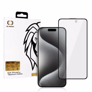 Tempered glass Tel Protect 10X Privacy Titanium for Iphone 15 Pro Max