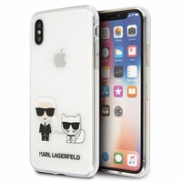 Karl Lagerfeld Karl & Choupette iPhone Xs Max viedtālruņa apvalks - caurspīdīgs