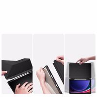 Dux Ducis Magi planšetdatora vāciņš ar stylusu turētāju Samsung Galaxy Tab S10 FE/S9/S9 FE - melns