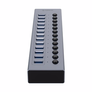 Orico BT2U3-13AB centrmezgls 13x USB-A 3.0 ar slēdžiem pelēks
