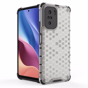 Honeycomb Case armor cover with TPU Bumper for Xiaomi Redmi K40 Pro+ / K40 Pro / K40 / Poco F3 transparent