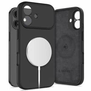 Tech-Protect Silicone magnētiskais viedtālruņa apvalks iPhone 17 - melns