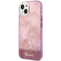 Guess GUHCP14MHGJGHP iPhone 14 Plus 6.7 "rozā/rozā cietais apvalks Jungle Collection