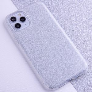 Glitter 3in1 maciņš for iPhone 16e / 17e sudraba