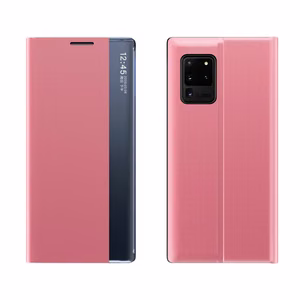 Jauns Sleep apvalks grāmatas tipa apvalks ar statīva funkciju Samsung Galaxy A02s EU rozā