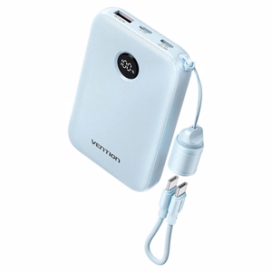 Vention FKAL0-C 10000mAh 22.5W portatīvais lādētājs USB zils