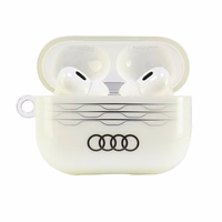 Audi IML ģeometrisks raksts AirPods Pro 2 apvalks - balts