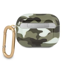 Guess GUAPUCAMA AirPods Pro apvalks zaļš/haki Camo kolekcija