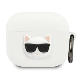 Karl Lagerfeld Silicone Choupette AirPods apvalks 3 - balts