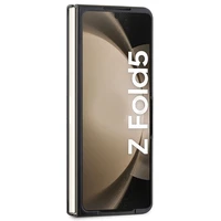 Mercedes ādas urbānais viedtālruņa apvalks Samsung Galaxy Z Fold 5 - melns