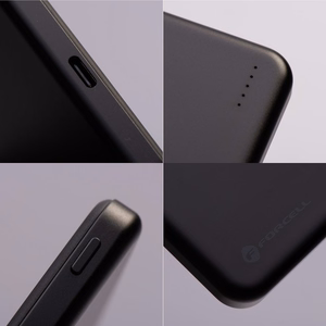 Forcell F-Energy Slim F5K9 ārējais akumulators, saderīgs ar MagSafe, 5000 mAh, 15 W, QC 4.0, PD 3.0, melns
