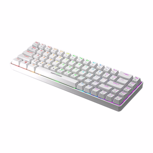 Fifine GK1W mehāniskā klaviatūra, 65% RGB (balta)