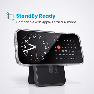 Speck StandyBank + ClickLock 5 000 mAh magnētiskais ārējais akumulators ar statīvu, līdz 15 W bezvadu uzlāde, saderīgs ar MagSafe, melns