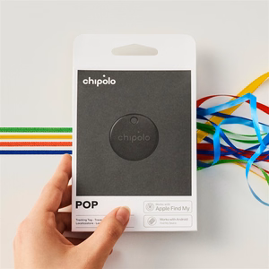 Chipolo POP – Bluetooth Tracker with Replaceable Battery for iOS & Android, Black