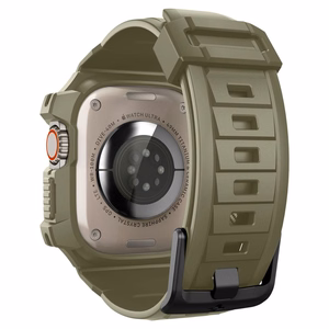 Spigen Rugged Armor Pro - Siksniņa ar korpusu Apple Watch Ultra 49 mm (Vintage Khaki)