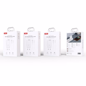 XO sienas lādētājs CE34 2x USB 2,4A, balts + USB-C kabelis