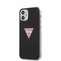 Guess GUHCP12SPCUCTLBK iPhone 12 mini 5.4" melns cietais apvalks Triangle kolekcija
