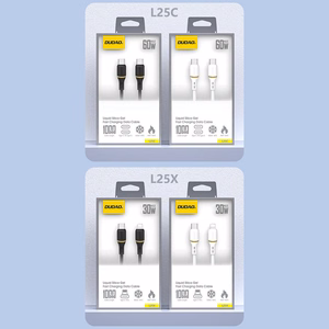 Dudao L25X USB-C–Lightning kabelis, 30 W, 1,0 m, balts