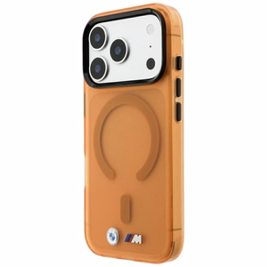 BMW M IML Frosted Metal Logo & Trims MagSafe maciņš modelim iPhone 17 Pro / 18 Pro – oranžs
