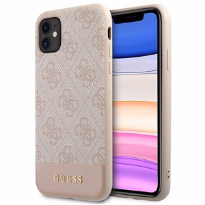 Guess 4G Stripe Collection viedtālruņa apvalks iPhone 11 / Xr 6.1" - Rozā